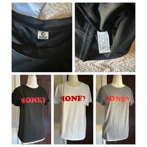 NWOT 3 HONEY short sleeve tops t's fits S/M